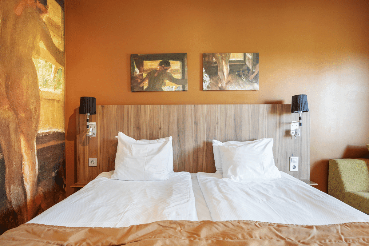 Skara Konsthotell hotelværelse