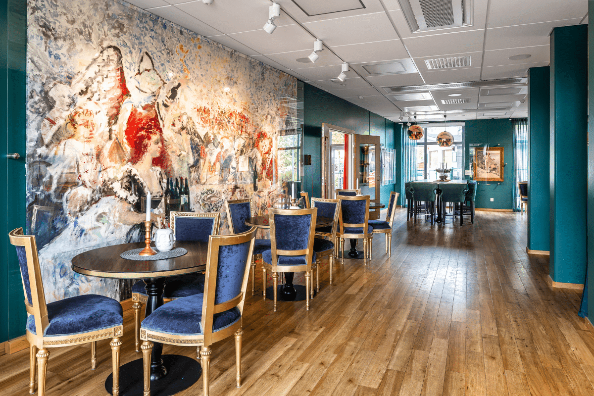 Skara Konsthotells lobby